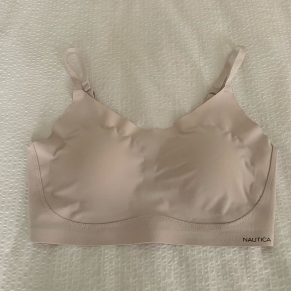 2 pack - NAUTICA Convertible Laser Cut Lounge Bras - Size L.  Blue and Blush - Picture 6 of 9